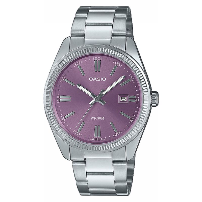 Montre CASIO pour femme ou homme en AcierAcier en forme de rond, fonctionnalités : 5 ATM - MTP-1302PD6AVEF