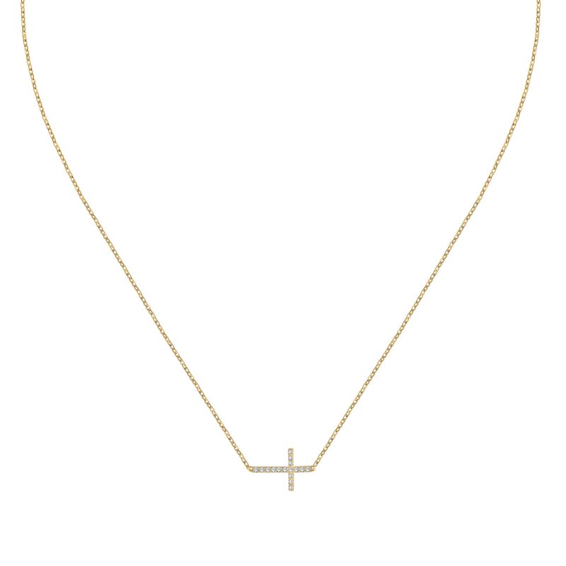 Collier CLEOR pour femme en Or 375/1000 serti de zircon  - 0.001 g  - taille : 42CM - Z0158131