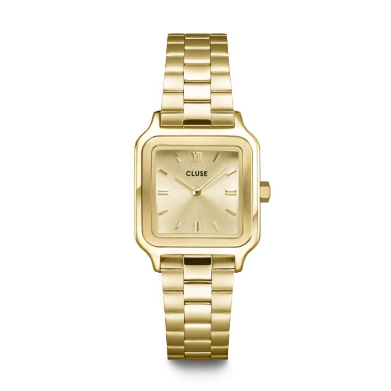 Montre CLUSE pour femme en AcierAcier de forme Carré, couleur : OR, SUNRAY, fonctionnalités : 5 ATM - taille : #null# - CW11802