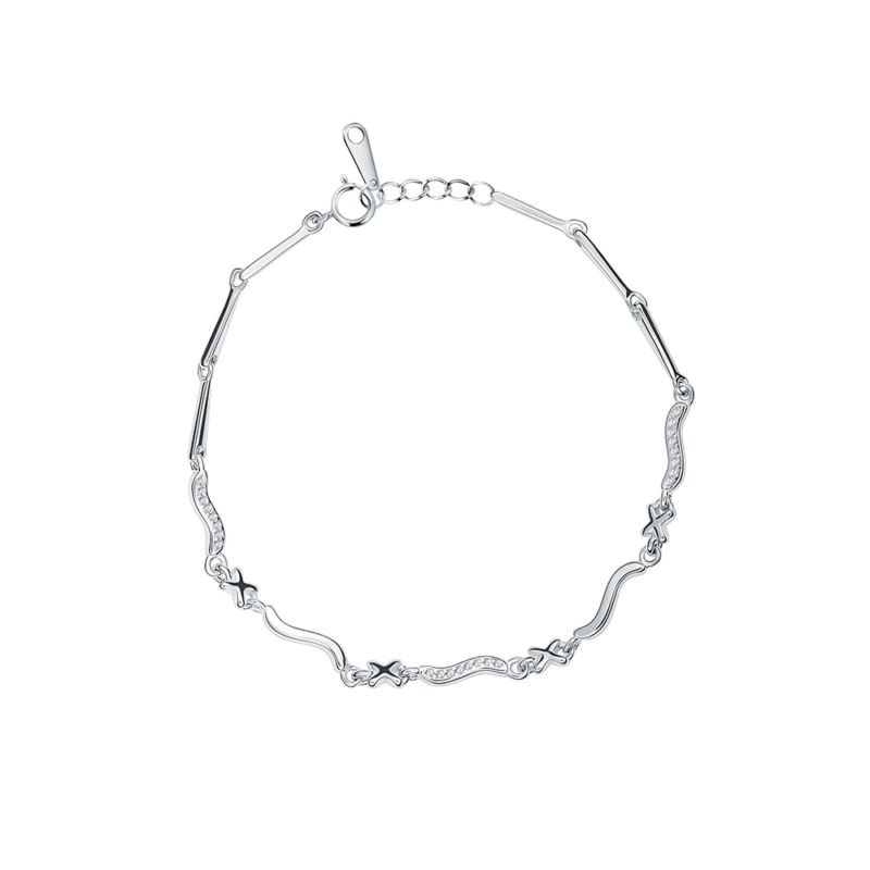 Bracelet CLEOR pour femme en Argent 925/1000 serti de zircon - 0.004 g - taille : 172CM - Z0146542