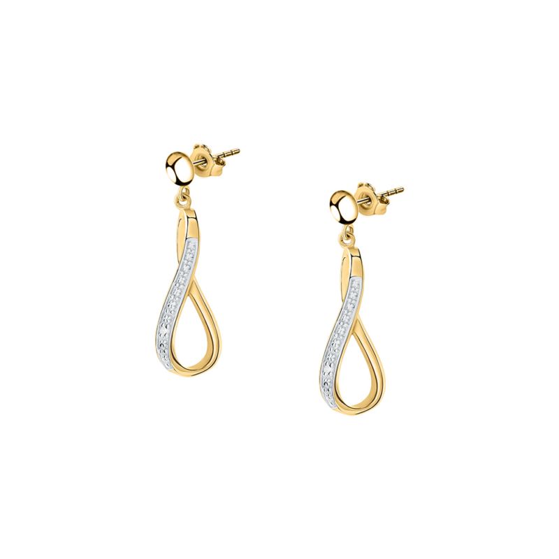 Boucles d'oreilles CLEOR pour femme en Or 375/1000 serti de diamant - 0.001 g - taille : #null# - Z0159815