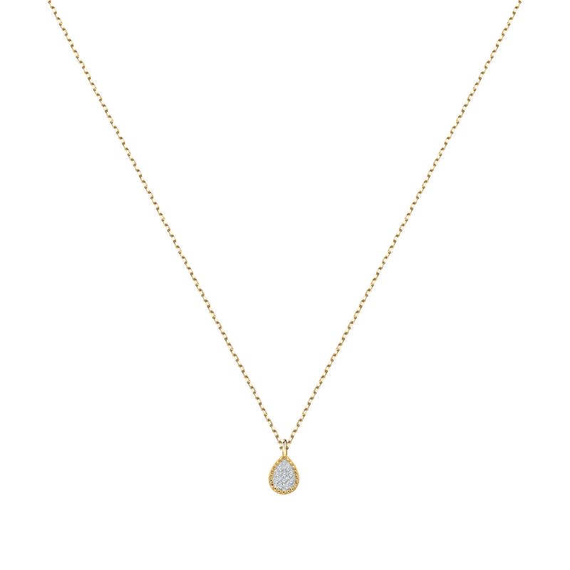 Collier CLEOR pour femme en Or 375/1000 serti de diamant - 0.001 g - taille : 402CM - Z0159859