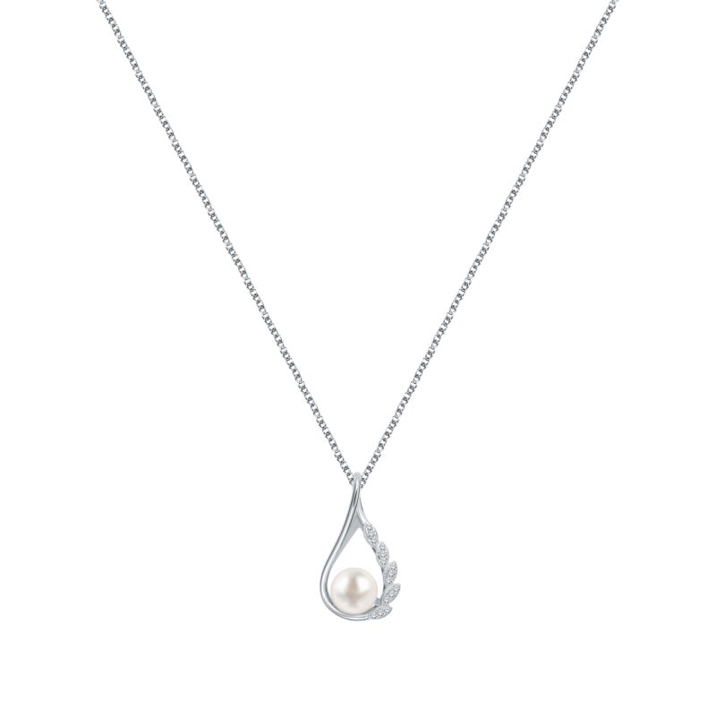Collier CLEOR pour femme en Argent 925/1000 serti de perle de culture - 0.004 g - taille : 405CM - Z0160017