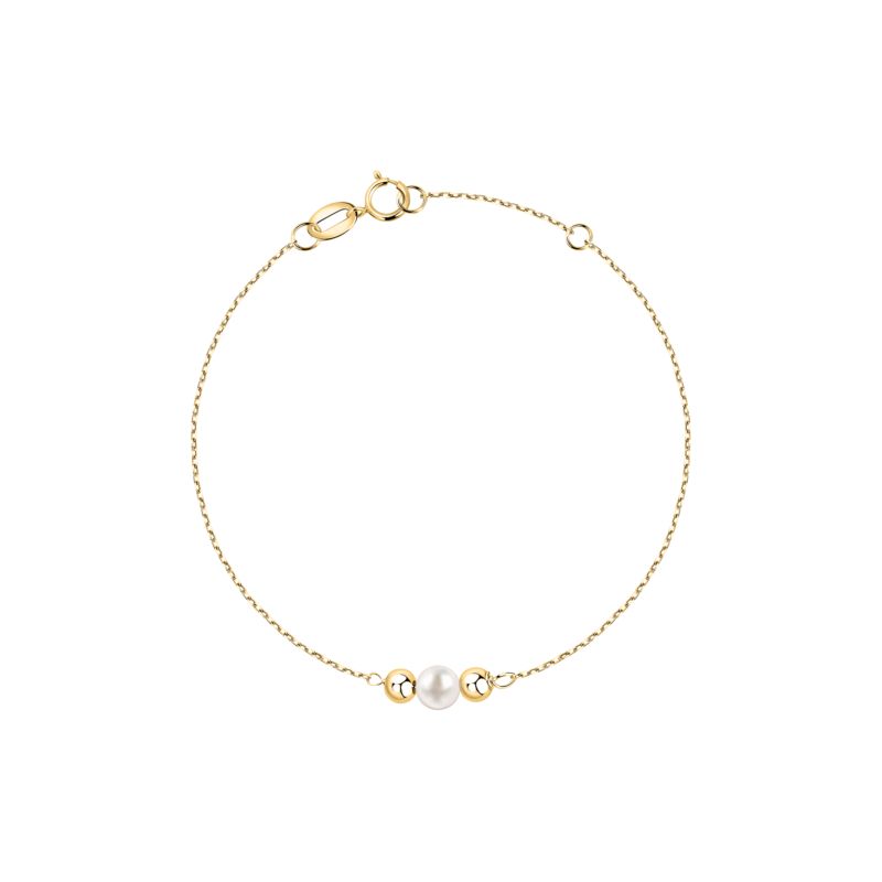 Bracelet CLEOR pour femme en Or 375/1000 serti de perle de culture - 0.001 g - taille : 162CM - Z0045955