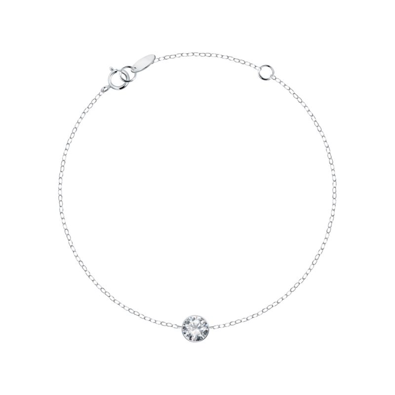 Bracelet CLEOR pour femme en Or 375/1000 serti de zircon - 0.001 g - taille : 172CM - Z0158857