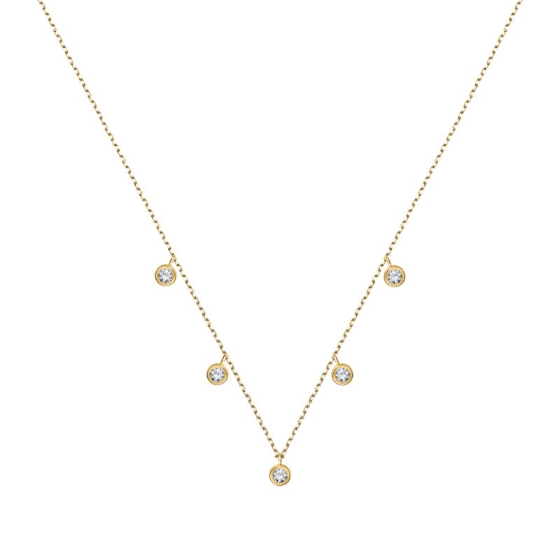 Collier CLEOR pour femme en Or 375/1000 serti de zircon - 0.001 g - taille : 42CM - Z0155058