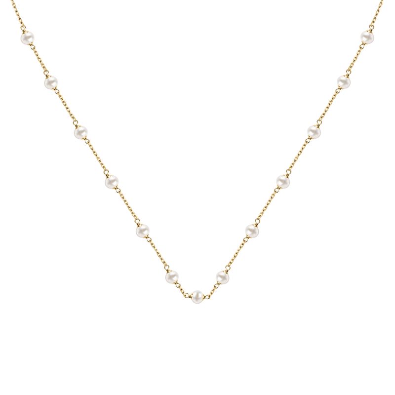 Collier CLEOR pour femme en Or 375/1000 serti de perle de culture - 0.001 g - taille : 44cm - Z0158123