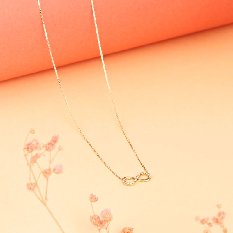 Collier CLEOR pour femme en Or 375/1000 serti de zircon - 0.001 g - taille : 423CM - Z0044008