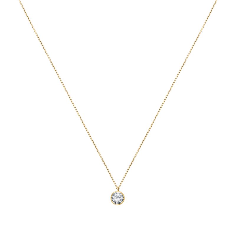 Collier CLEOR pour femme en Or 375/1000 serti de zircon - 0.001 g - taille : 41.5CM - Z0149029