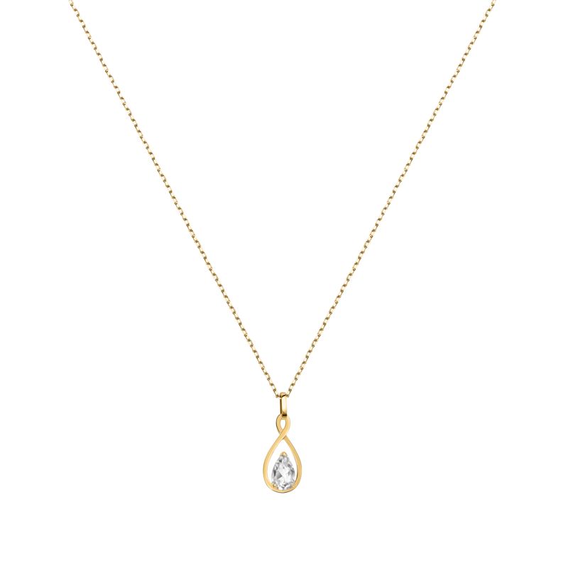 Collier CLEOR pour femme en Or 375/1000 serti de zircon - 0.001 g - taille : 402CM - Z0149194