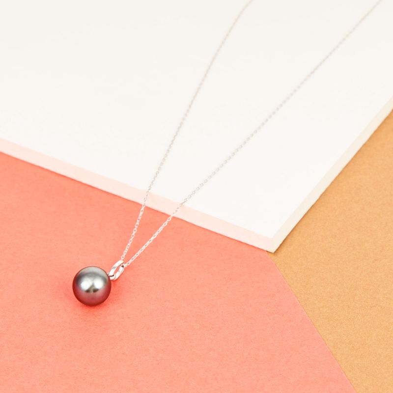 Collier CLEOR pour femme en Or 375/1000 serti de perle tahiti - 0.001 g - taille : 403CM - Z0149178