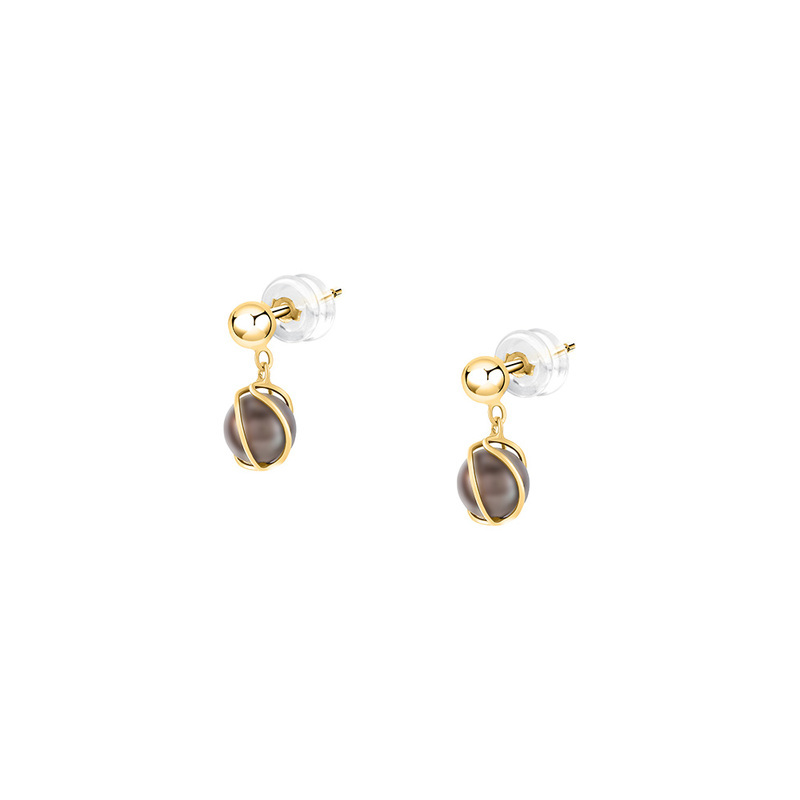 Boucles d'oreilles CLEOR pour femme en Or 375/1000 serti de perle de culture  - 0.001 g  - Z0022728