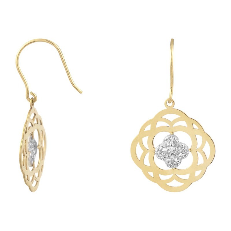 Boucles d'oreilles CLEOR pour femme en Or 375/1000 serti de diamant  - 0.001 g  - Z0045971