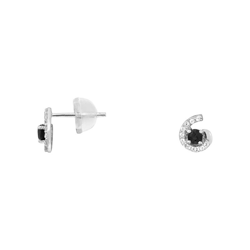 Boucles d'oreilles CLEOR pour femme en Or 375/1000 serti de saphir  - 0.001 g  - Z0143594
