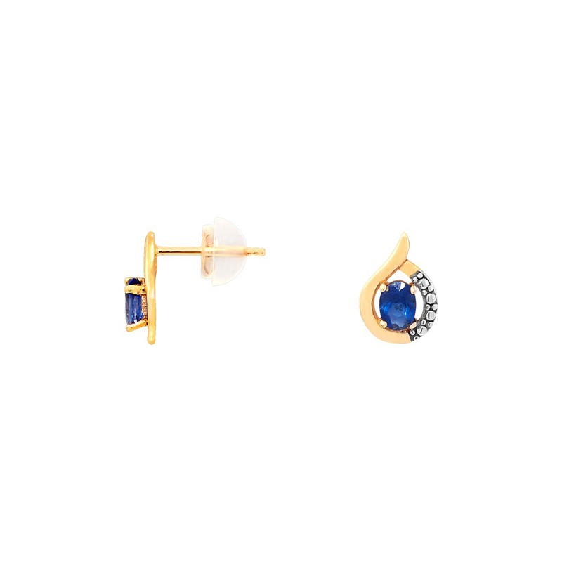 Boucles d'oreilles CLEOR pour femme en Or 375/1000 serti de saphir  - 0.001 g  - Z0146898