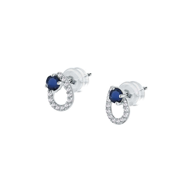Boucles d'oreilles CLEOR pour femme en Or 375/1000 serti de saphir  - 0.001 g  - Z0153133