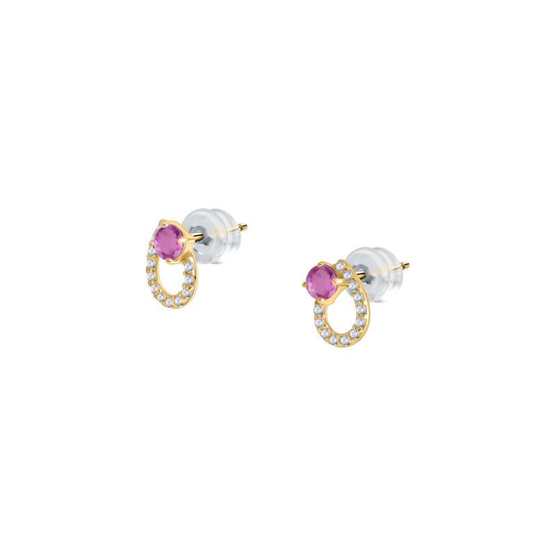 Boucles d'oreilles CLEOR pour femme en Or 375/1000 serti de rubis - 0.001 g - taille : #null# - Z0153135
