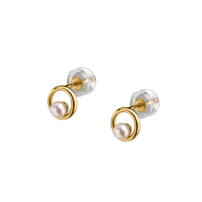 Boucles d'oreilles CLEOR pour femme en Or 375/1000 serti de perle - 0.001 g - taille : #null# - D.3101100001