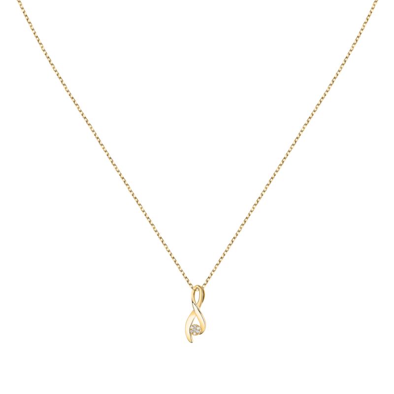 Collier CLEOR pour femme en Or 375/1000 serti de diamant - 0.001 g - taille : 402CM - D.3122900201