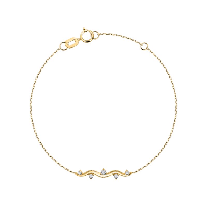 Bracelet CLEOR pour femme en Or 375/1000 serti de zircon - 0.001 g - taille : #null# - Z0161100