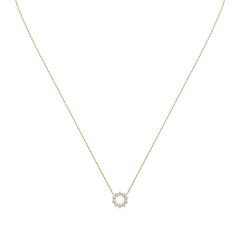 Collier CLEOR pour femme en Or 375/1000 serti de zircon - 0.001 g - taille : 402CM - Z0161103