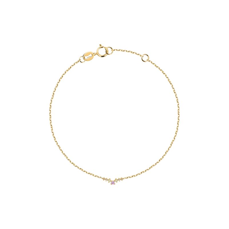 Bracelet CLEOR pour femme en Or 375/1000 serti de zircon - 0.001 g - taille : #null# - D.3162500001