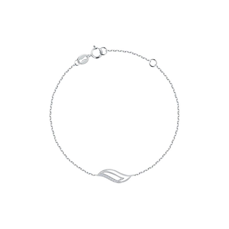 Bracelet CLEOR pour femme en Or 375/1000 serti de zircon - 0.001 g - taille : 162CM - D.3226500002