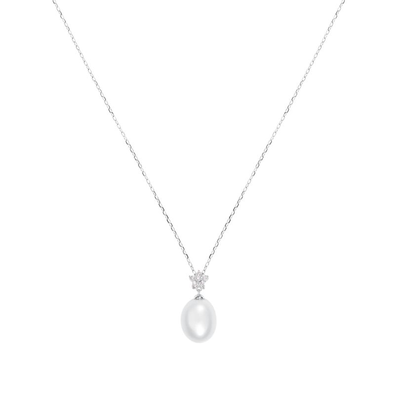 Collier CLEOR pour femme en Or 375/1000 serti de perle de culture - 0.001 g - taille : 402CM - D.3264900004