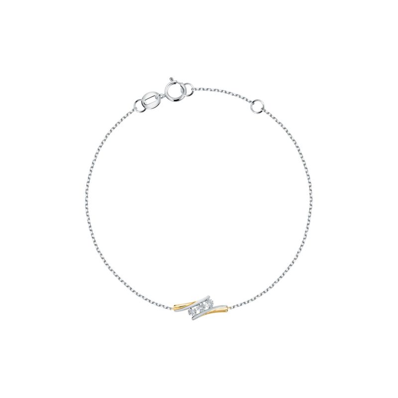 Bracelet CLEOR pour femme en Or 375/1000 serti de diamant - 0.001 g - taille : 162CM - D.3322500101