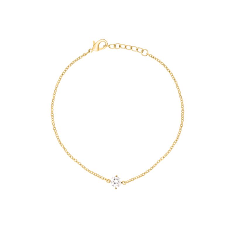 Bracelet CLEOR pour femme en Plaqué Or serti de zircon - 0.001 g - taille : 172CM - D.5128500010