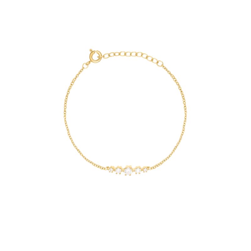 Bracelet CLEOR pour femme en Plaqué Or serti de zircon - 0.001 g - taille : 163CM - D.5138500004