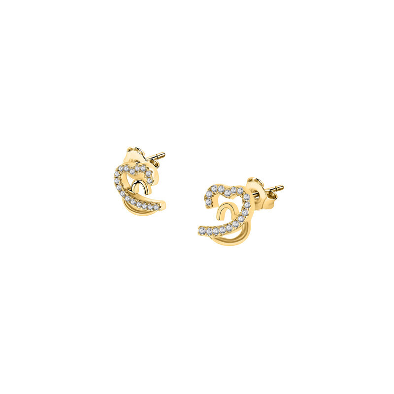 Boucles d'oreilles CLEOR pour femme en Plaqué Or serti de zircon - 0.001 g - taille : #null# - D.5142100002