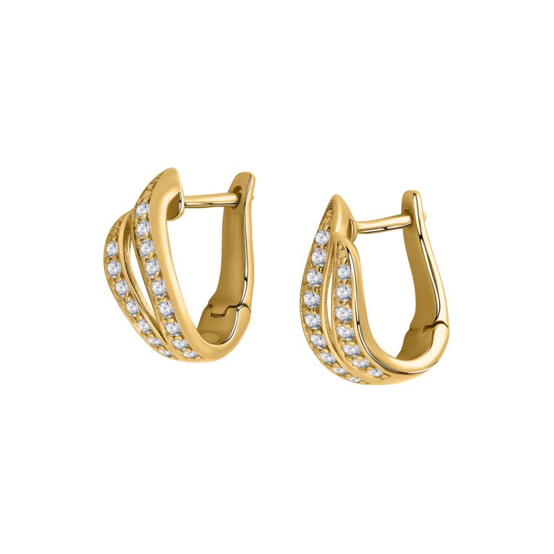 Boucles d'oreilles CLEOR pour femme en Plaqué Or serti de zircon - 0.001 g - taille : #null# - D.5148100002