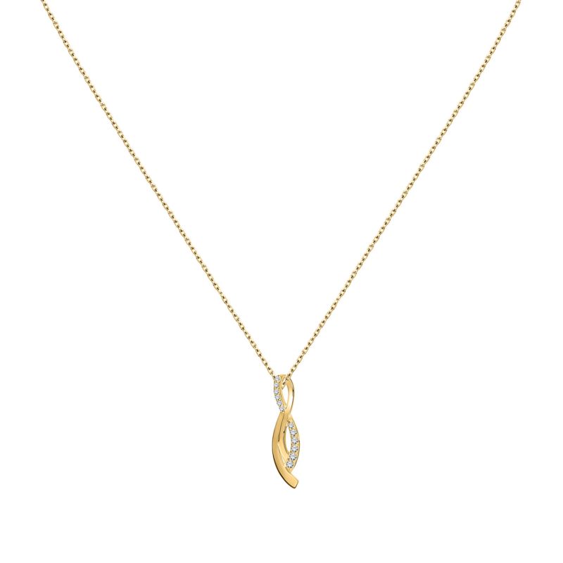 Collier CLEOR pour femme en Plaqué Or serti de zircon - 0.002 g - taille : 4223CM - D.5148900003