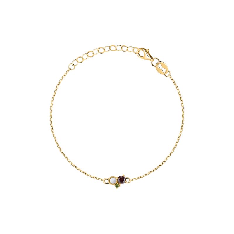 Bracelet CLEOR pour femme en Plaqué Or serti de nacre - 0.002 g - taille : 163CM - D.5162500001
