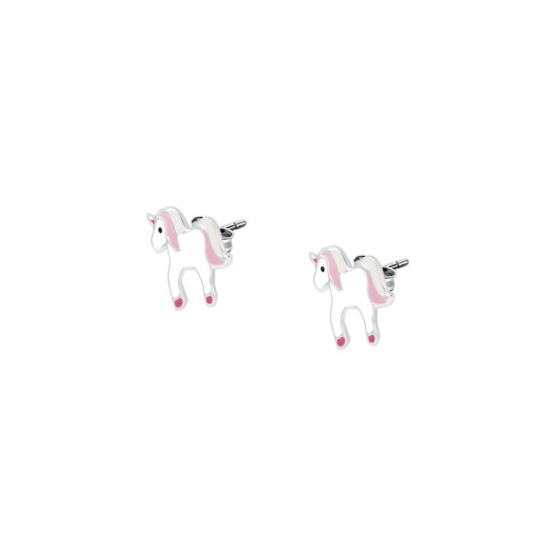 Boucles d'oreilles CLEOR pour enfant en Argent 925/1000 serti de laque - taille : #null# - Z0158230
