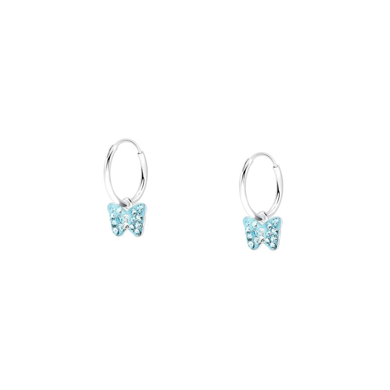 Boucles d'oreilles CLEOR pour enfant en Argent 925/1000 serti de cristal - 0.001 g - taille : 1.2CM - Z0158231