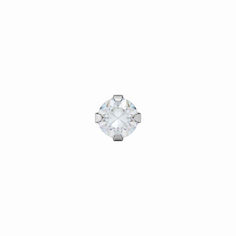 CLEOR Boucles d'oreilles en acier et zircon