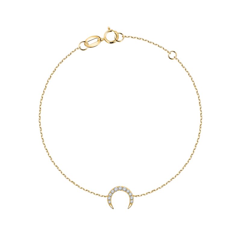 Bracelet CLEOR pour femme en Or 375/1000 serti de zircon - 0.001 g - taille : 172CM - Z0159686