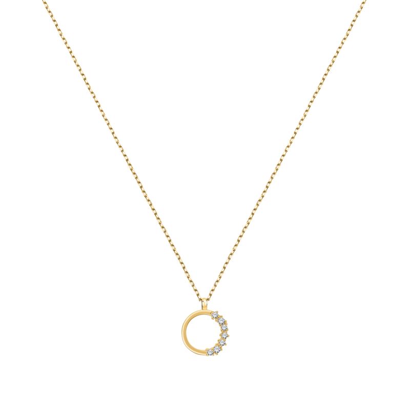 Collier CLEOR pour femme en Or 375/1000 serti de zircon - 0.001 g - taille : 402CM - Z0159673