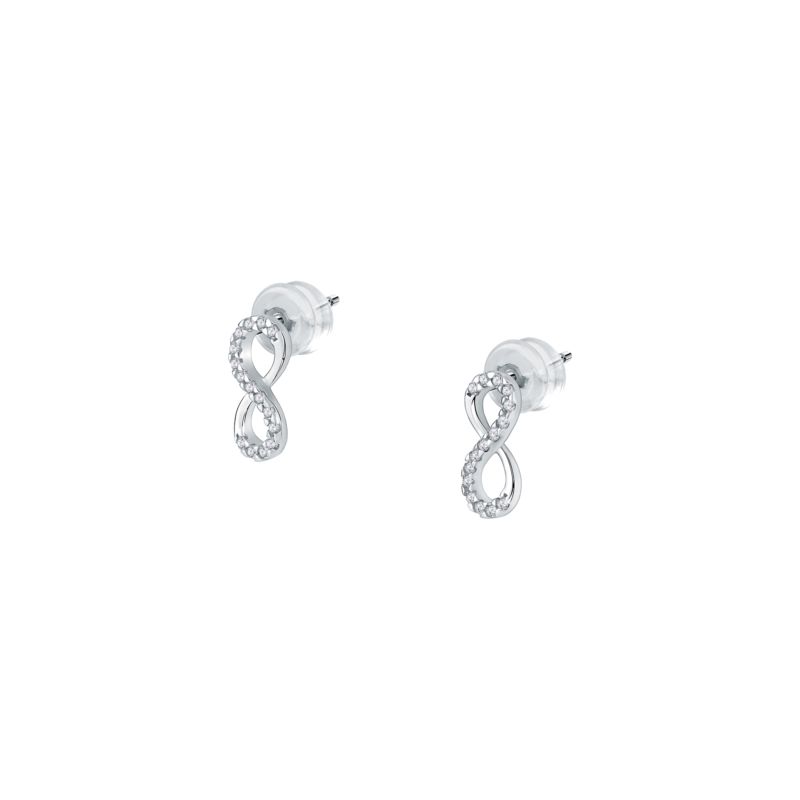 Boucles d'oreilles CLEOR pour femme en Or 375/1000 serti de zircon en forme de infini - 0.001 g - taille : #null# - Z0160371