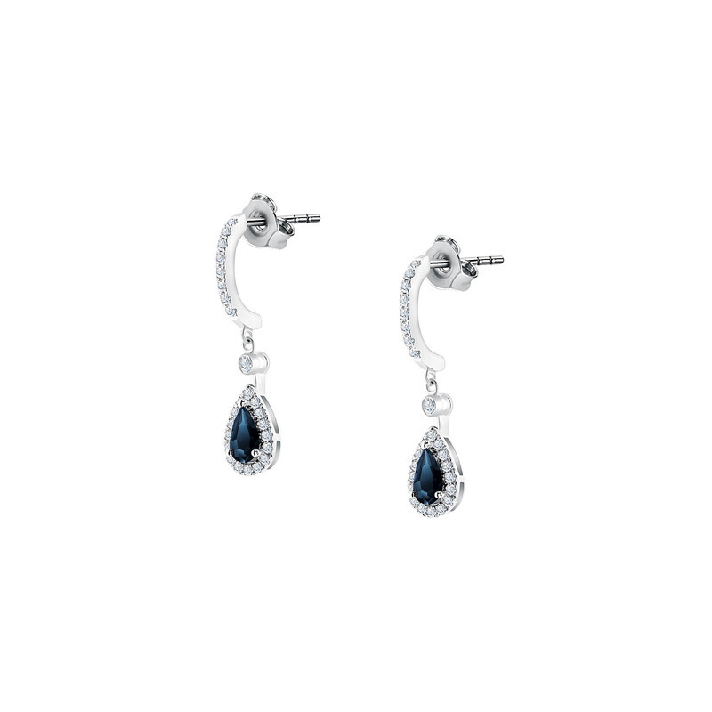 Boucles d'oreilles CLEOR pour femme en Or 750/1000 serti de saphir  - 0.002 g  - D.82791023601