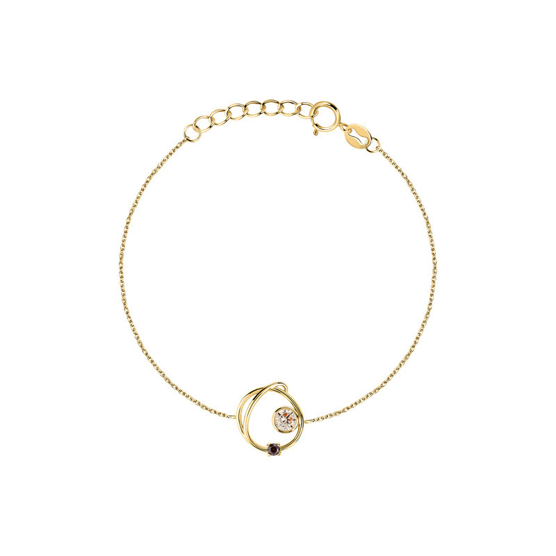 Bracelet CLEOR pour femme en Argent 925/1000 serti de zircon - 0.002 g - taille : 162CM - D.9122500001