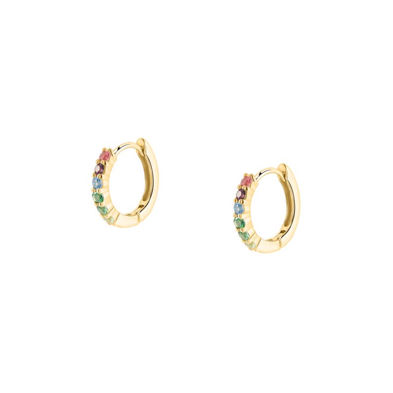 Boucles d'oreilles CLEOR pour femme en Argent 925/1000 serti de zircon - 0.002 g - taille : 1.3CM - D.9188100001
