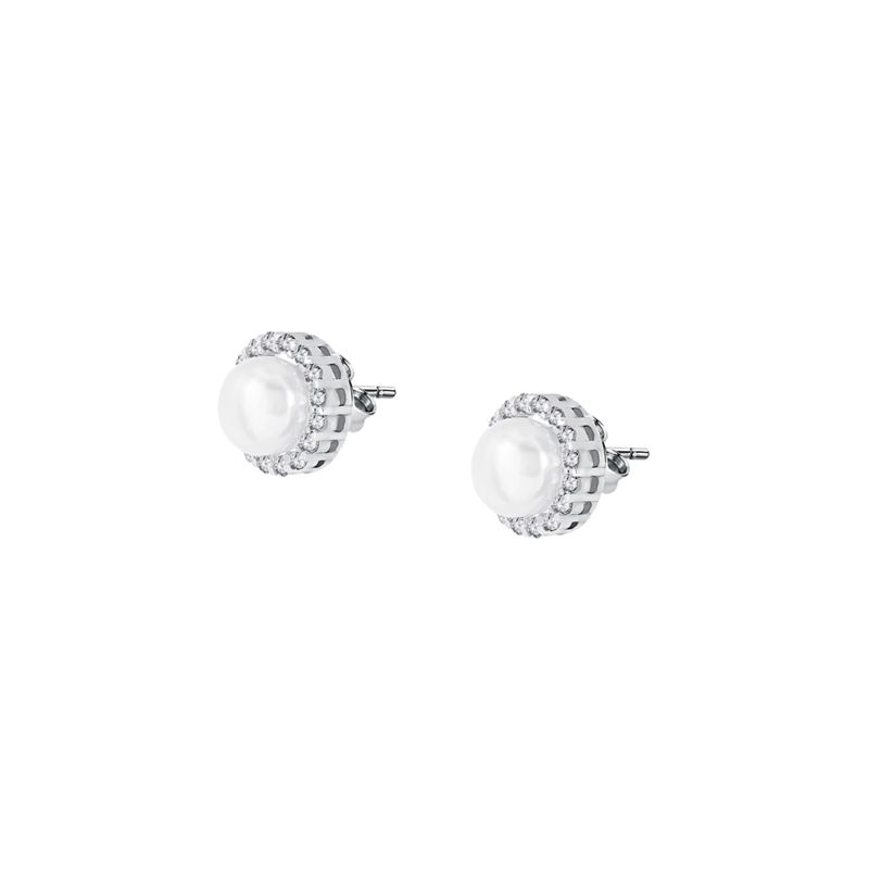 Boucles d'oreilles CLEOR pour femme en Argent 925/1000 serti de perle de synthèse - 0.003 g - taille : #null# - Z0161226