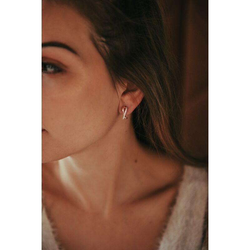 Boucles d'oreilles CLEOR pour femme en Argent 925/1000 serti de zircon  - 0.002 g  - Z0161124