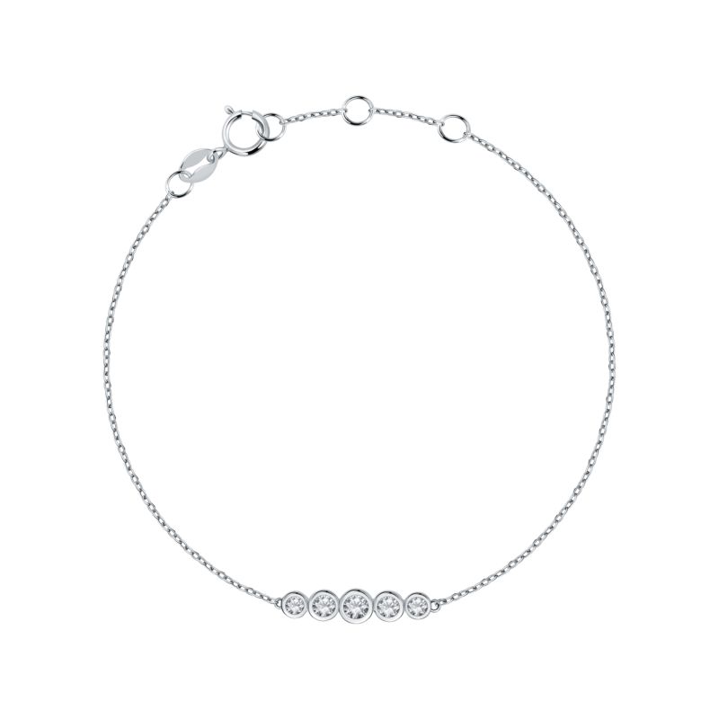 Bracelet CLEOR pour femme en Argent 925/1000 serti de zircon - 0.002 g - taille : 1711CM - Z0148134