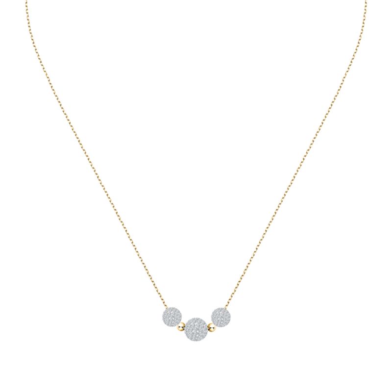 Collier CLEOR pour femme en Or 375/1000 serti de cristal - 0.001 g - taille : 40CM - Z0159260
