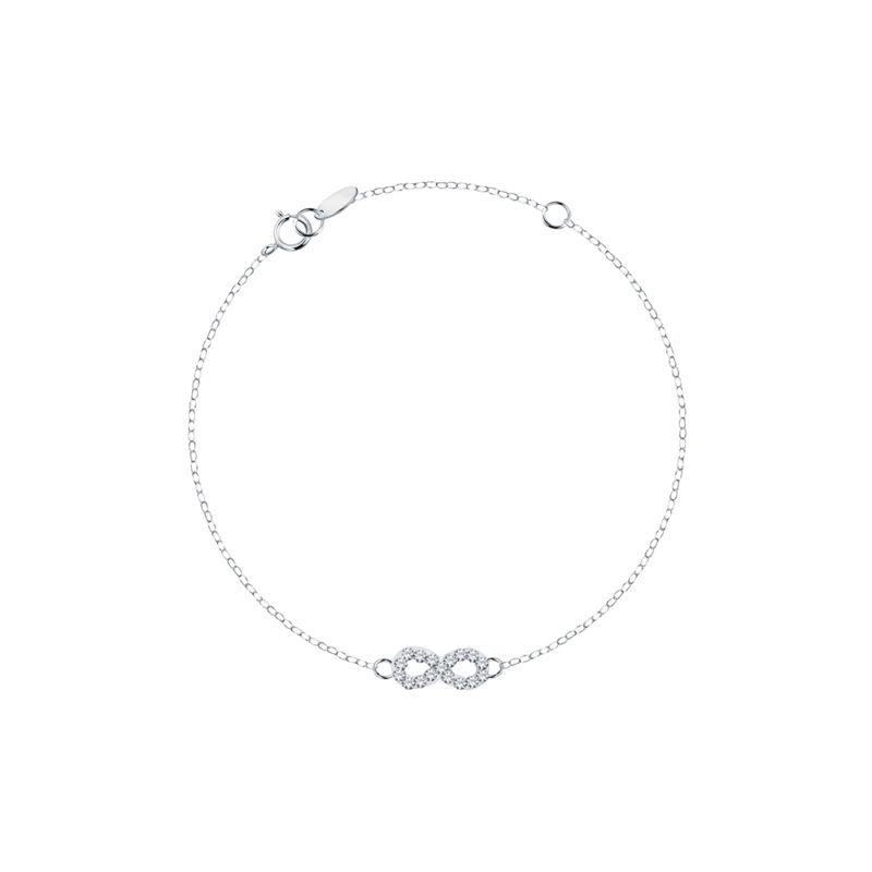 Bracelet CLEOR pour femme en Argent 925/1000 serti de cristal - 0.001 g - taille : 163CM - Z0153701