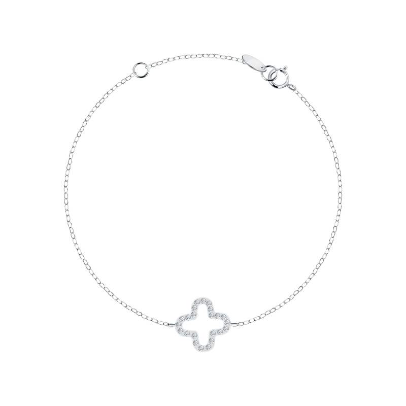 Bracelet CLEOR pour femme en Argent 925/1000 serti de cristal  - 0.001 g  - taille : 163CM - Z0159002